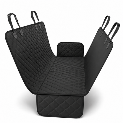 Quilted Pet Car Back Seat Cover with Non-Slip Backing