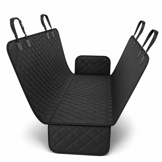 Quilted Pet Car Back Seat Cover with Non-Slip Backing