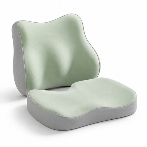 Memory Foam Seat Cushion and Lumbar Support Set