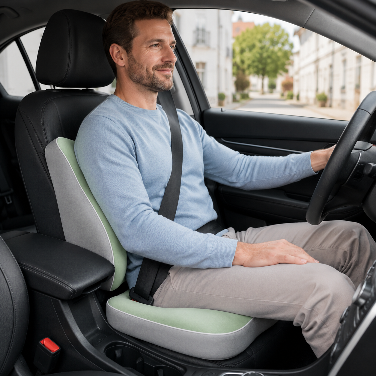 Memory Foam Seat Cushion and Lumbar Support Set