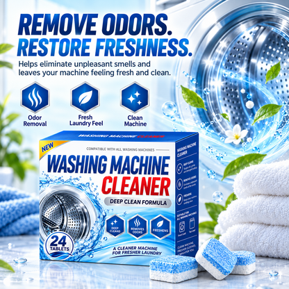 Deep Clean Washing Machine Cleaner Tablets – Removes Dirt, Residue & Odors