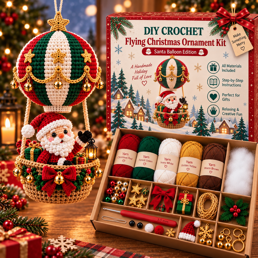 DIY Crochet Ornament Kit – Handmade Seasonal Hanging Decoration