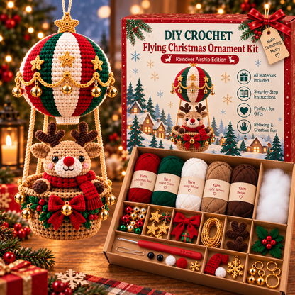 DIY Crochet Ornament Kit – Handmade Seasonal Hanging Decoration