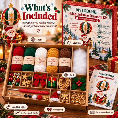 DIY Crochet Ornament Kit – Handmade Seasonal Hanging Decoration