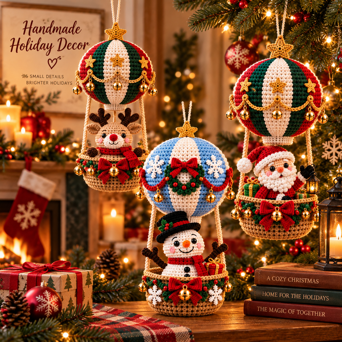 DIY Crochet Ornament Kit – Handmade Seasonal Hanging Decoration