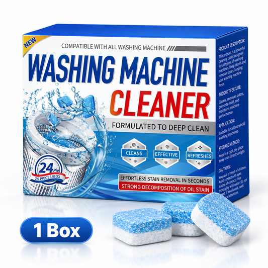 Deep Clean Washing Machine Cleaner Tablets – Removes Dirt, Residue & Odors