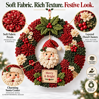 Fabric Wreath DIY Kit – Festive Handmade Door & Wall Decoration