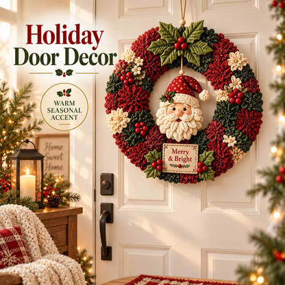 Fabric Wreath DIY Kit – Festive Handmade Door & Wall Decoration