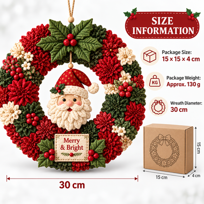 Fabric Wreath DIY Kit – Festive Handmade Door & Wall Decoration